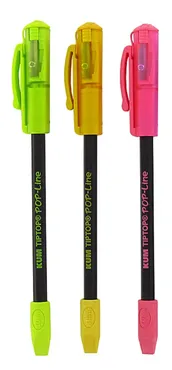 Ołówek z temperówką i gumką Kum Tip Toppop Mix Kolorów Tuba 12 sztuk