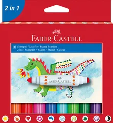 Flamastry z pieczątkami 10 kolorów Faber-Castell