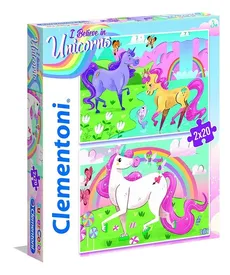 Puzzle Supercolor I Believe in Unicorns 2x20