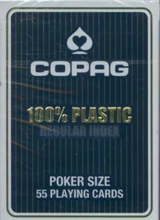 Karty do gry Copag 100% plastic Regular index niebieskie
