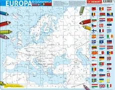 Puzzle ramkowe Europa kolorowanka
