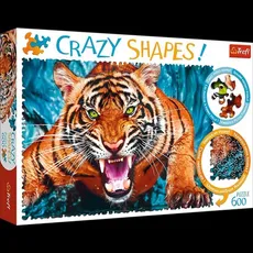 Puzzle Crazy Shapes! 600 Oko w oko z tygrysem - Outlet