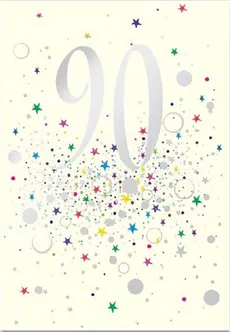 Karnet B6 z kopertą Urodziny 90