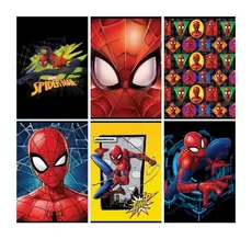 Zeszyt A4 w kratkę 54 kartki Spider-Man 10 sztuk mix