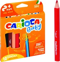 Kredki ołówkowe trójkątne Baby 10 kolorów Carioca
