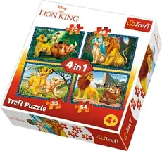 Puzzle 4w1 Król Lew i przyjaciele