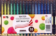 Pisak artystyczny pędzelkowy 1-4 mm wodny 36 kolorów