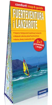 Fuerteventura i Lanzarote laminowany map&guide (2w1: przewodnik i mapa)