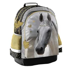 Plecak szkolny Paso Horse złote serduszka