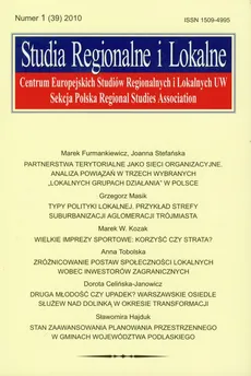 Studia Regionalne i Lokalne 1(39) 2010