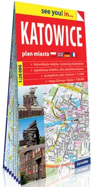 Katowice papierowy plan miasta 1:20 000