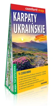 Karpaty Ukraińskie; laminowana mapa turystyczna; 1:250 000 - Praca zbiorowa