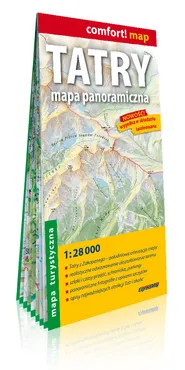 Tatry Mapa panoramiczna; laminowana mapa turystyczna 1:28 000 - Praca zbiorowa