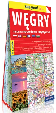 Węgry papierowa mapa samochodowo-turystyczna 1:520 000