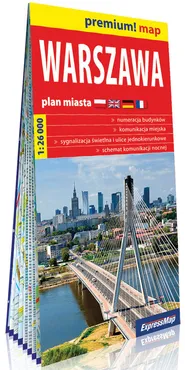 Warszawa plan miasta w kartonowej oprawie 1:26 000