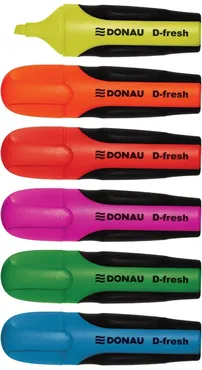 Zakreślacz fluorescencyjny D-Fresh, 2-5mm linia 6 sztuk mix kolorów