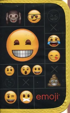 Piórnik z wyposażeniem jednokomorowy Emoji 11