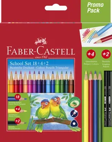 Kredki ołówkowe 18 kolorów+4 kolory podstawowe+2 ołówki