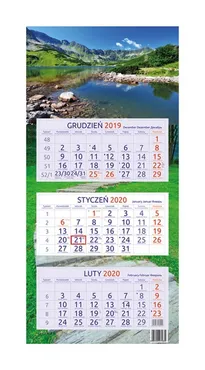 Kalendarz 2020 trójdzielny Jezioro Górskie