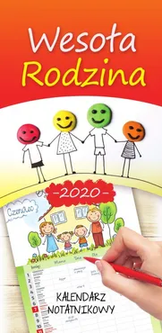 Kalendarz 2020 ścienny notatnikowy Wesoła rodzina - Outlet
