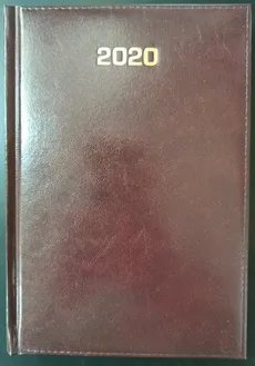 Kalendarz 2020 książkowy - terminarz B6 dzienny bordo