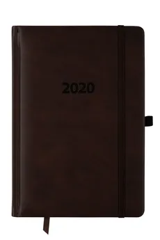 Kalendarz 2020 A5 książkowy dzienny Lux brązowy