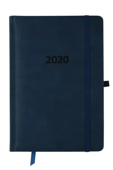 Kalendarz 2020 A5 książkowy dzienny Lux granatowy