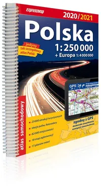 Polska atlas samochodowy 1:250 000 2020/2021 - Outlet