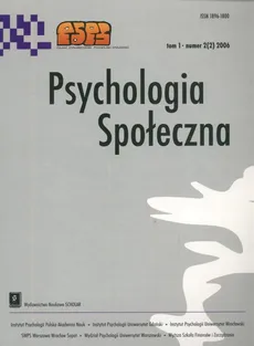 Psychologia społeczna  2(2) 2006