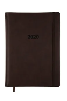 Kalendarz 2020 KK-A4TL książkowy A4 tygodniowy Lux brązowy
