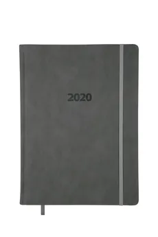 Kalendarz 2020 KKA4DL książkowy A4 dzienny LUX szary