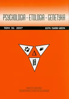 Psychologia etologia genetyka Tom 35 2017
