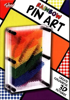 Rainbow Pin Art. Szpilkowy obraz 3D