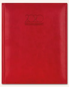 Kalendarz książkowy B6 Plus 2020 czerwony półmat