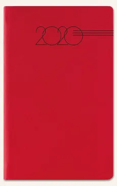 Kalendarz A6 notesowy classic 2020 czerwony mat