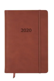 Kalendarz 2020 książkowy A5 tygodniowy Lux brązowy