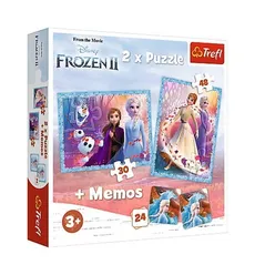 Puzzle 2w1 + memos -Kraina Lodu