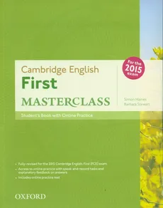 Cambridge English First Masterclass Student's Book +Online - Simon Haines, Barbara Stewart