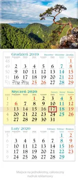 Kalendarz 2020 trójdzielny KT 04 Pieniny
