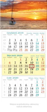 Kalendarz 2020 trójdzielny KT 05 Łódka