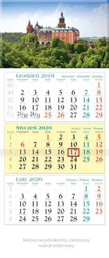 Kalendarz 2020 trójdzielny KT 08 Zamek