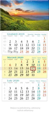 Kalendarz 2020 trójdzielny KT 09 Połonina