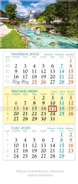 Kalendarz 2020 trójdzielny KT 13 Mostek