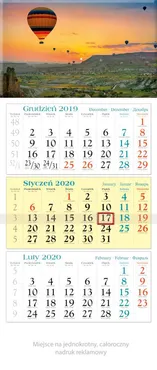 Kalendarz 2020 trójdzielny KT 14 Balony