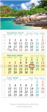 Kalendarz 2020 trójdzielny KT 15 Tropiki