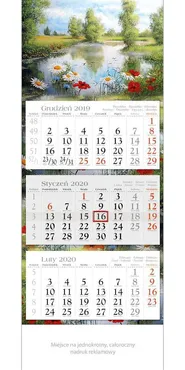 Kalendarz 2020 trójdzielny ekonomiczny KE 03 Plener