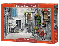 Puzzle Charming Alley with Red Bicycle 500