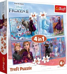 Puzzle 4w1 Frozen 2 Podróż w nieznane