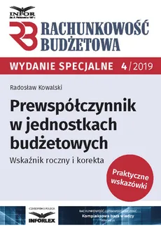 Prewspółczynnik w jednostkach budżetowych - Outlet - Radosław Kowalski