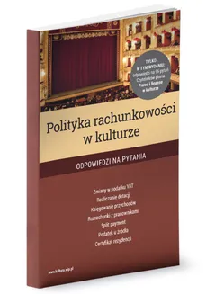 Polityka rachunkowości w kulturze - Outlet - Ewa Ostapowicz, Katarzyna Trzpioła